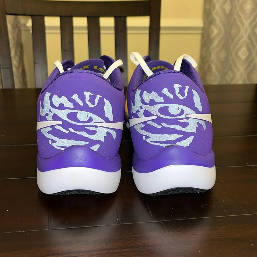 Nike Free Trainer 5.0 V6 AMP Louisiana LSU Tigers shoes sneaker 723939 571 sz 15